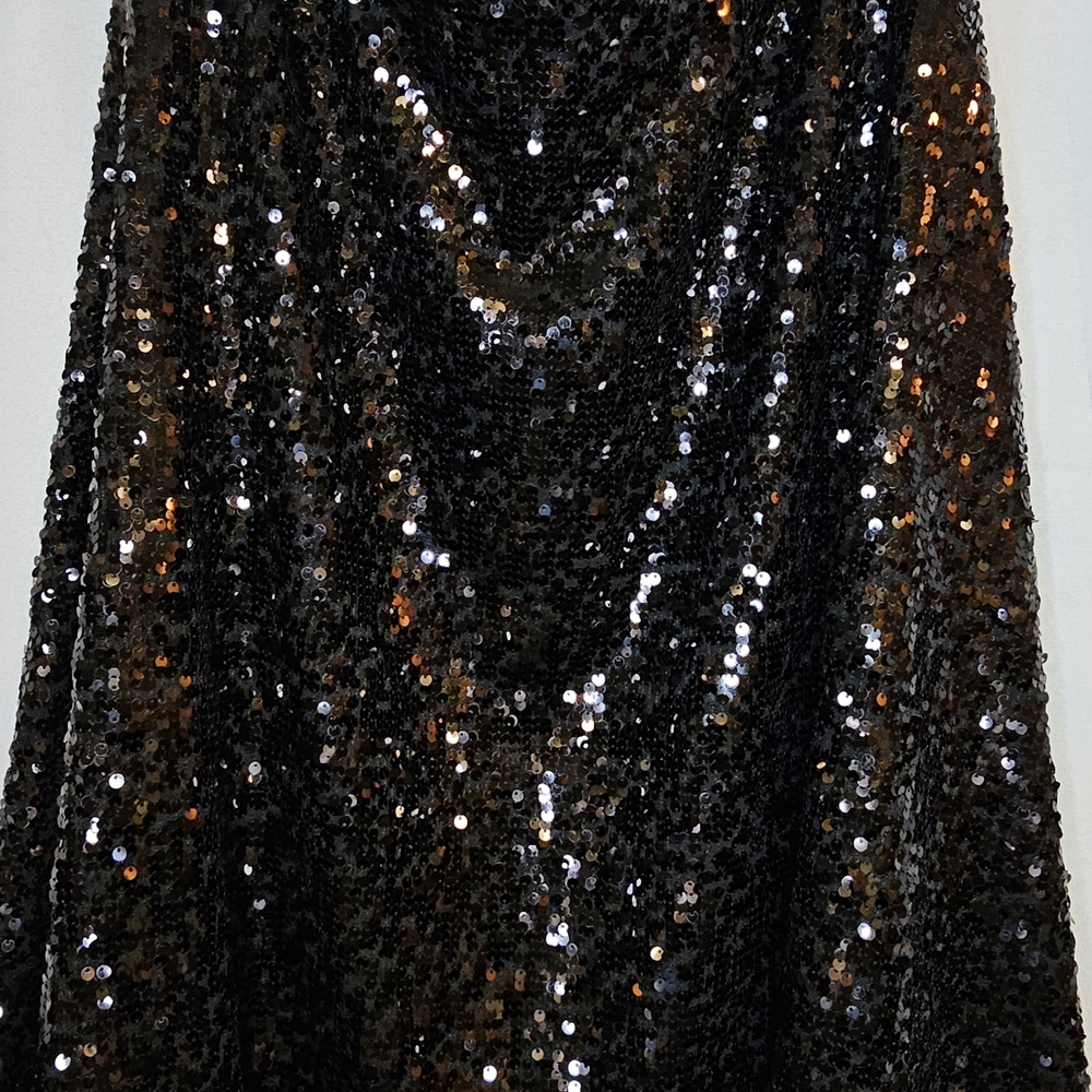 Avenue Sparkling Black A-Line Skirt - Picture 4 of 5